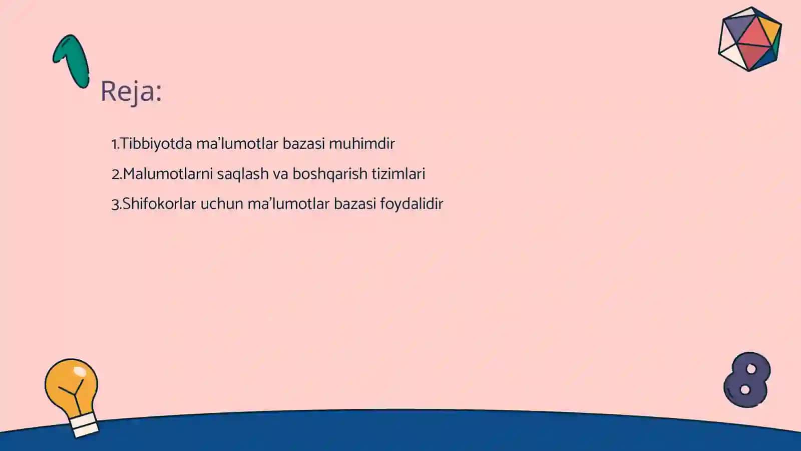 Tibbiyotda ma'lumotlar bazasi 2