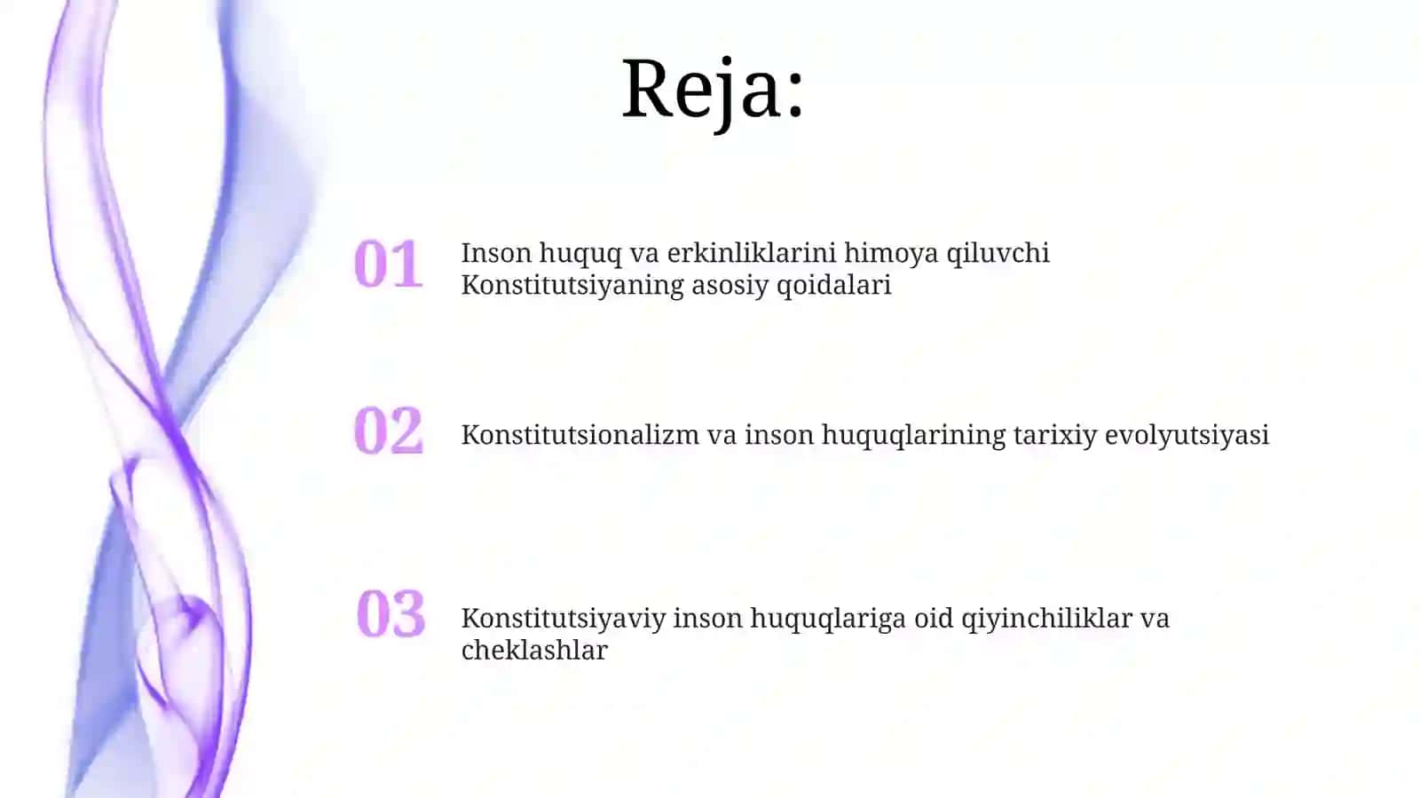 Inson huquq va erkinliklarini himoya qiluvchi Konstitutsiyaning asosiy qoidalari 2