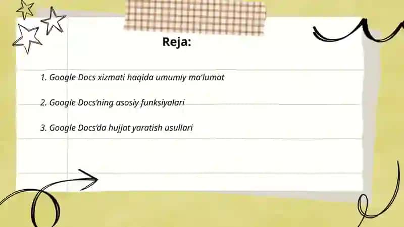 Google Docs xizmatlari 2