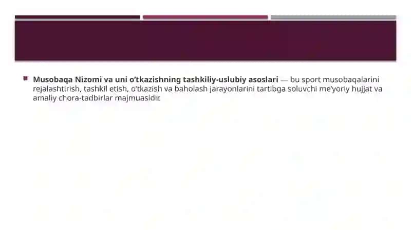 Musobaqa Nizomi va uni o‘tkazishning tashkiliy-uslubiyasoslari 2