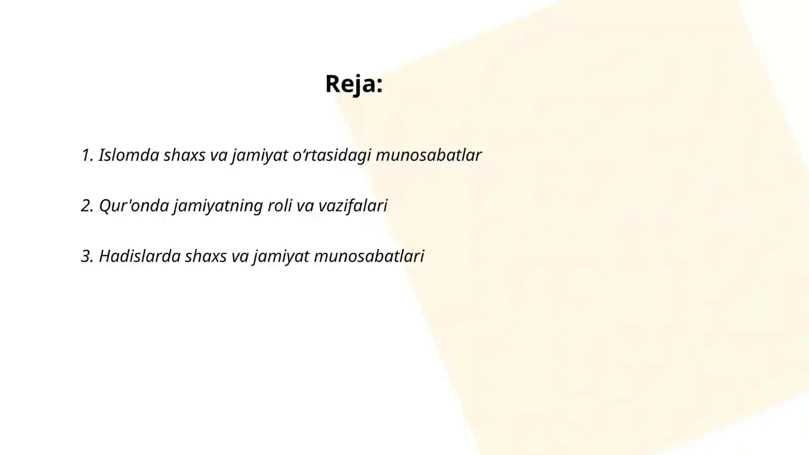 Islomda shaxs va jamiyat o‘rtasidagi munosabatlar 2