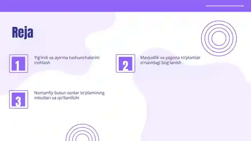 Nomanfiy butun sonlar to‘plamini tuzishdagi har xil yondoshuvlar.yig'indi va ayirmaning tarifi, mavjudligi va yagonaligi 2