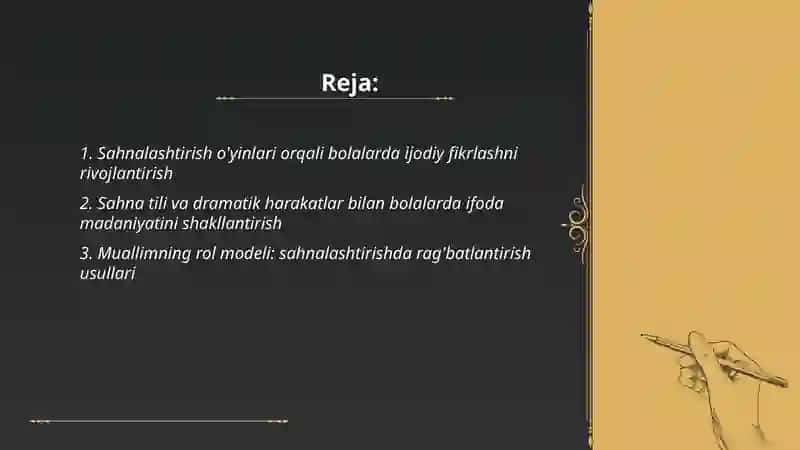 Sahnalashtirish faoliyati jarayonida bolalarda ijodiy faollikni shakllantirish 2