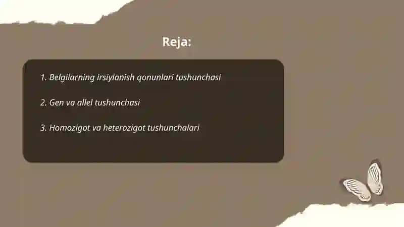 Belgilarning irsiylanish qonunlari 2