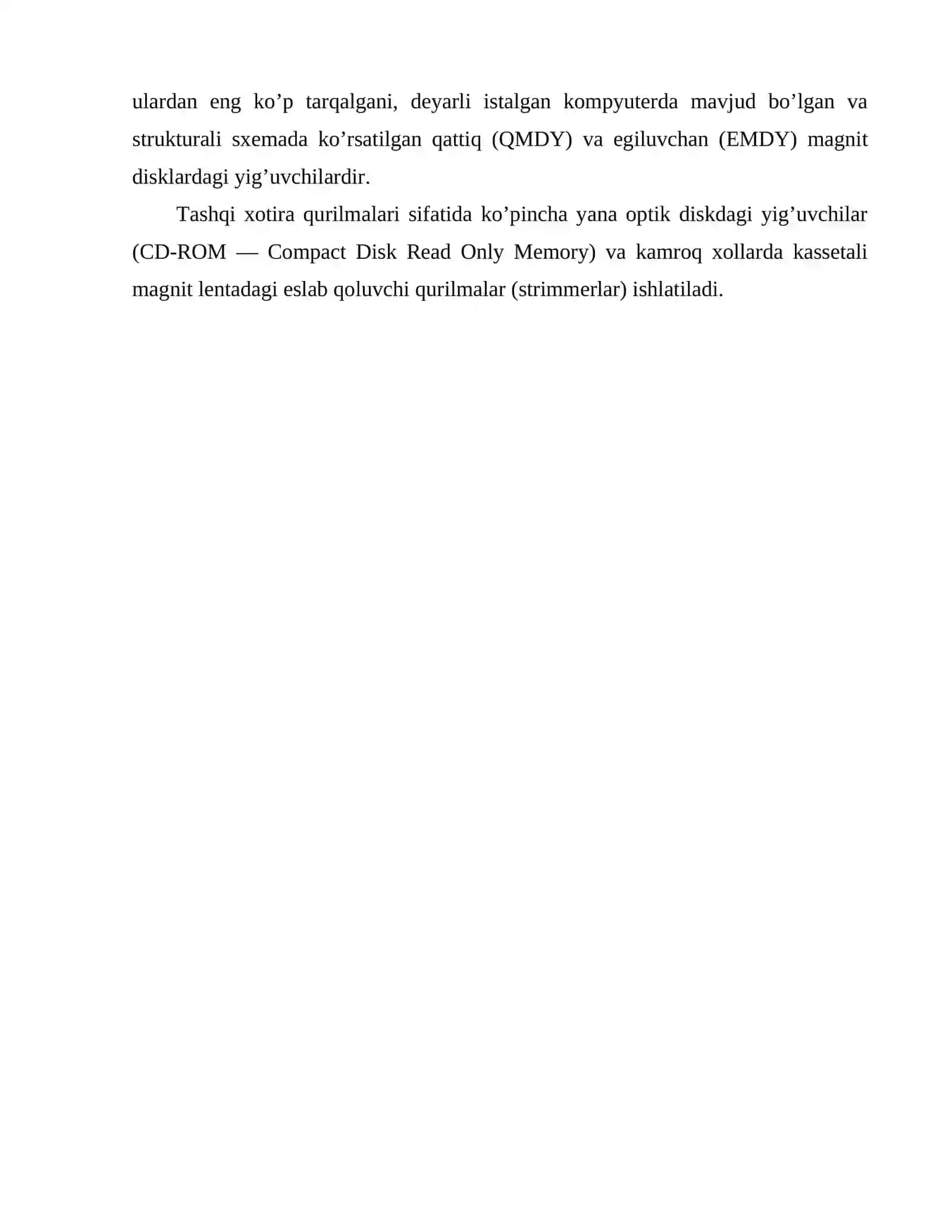 Xotira tizimlari va flesh disk 2
