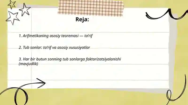 Arifmetikaning asosiy teoremasi 2