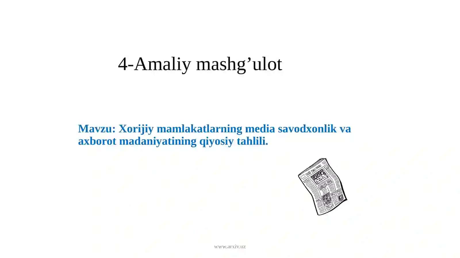 Xorijiy mamlakatlarning mediasavodxonlik va axborot madaniyati tahlili 2