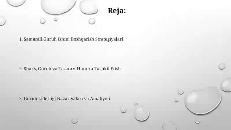Guruh Rahbari Faoliyatida Shaxs va Jamoani Oʻrganish va Tarbiyaviy Ishlarni Tashkillashtirish 2