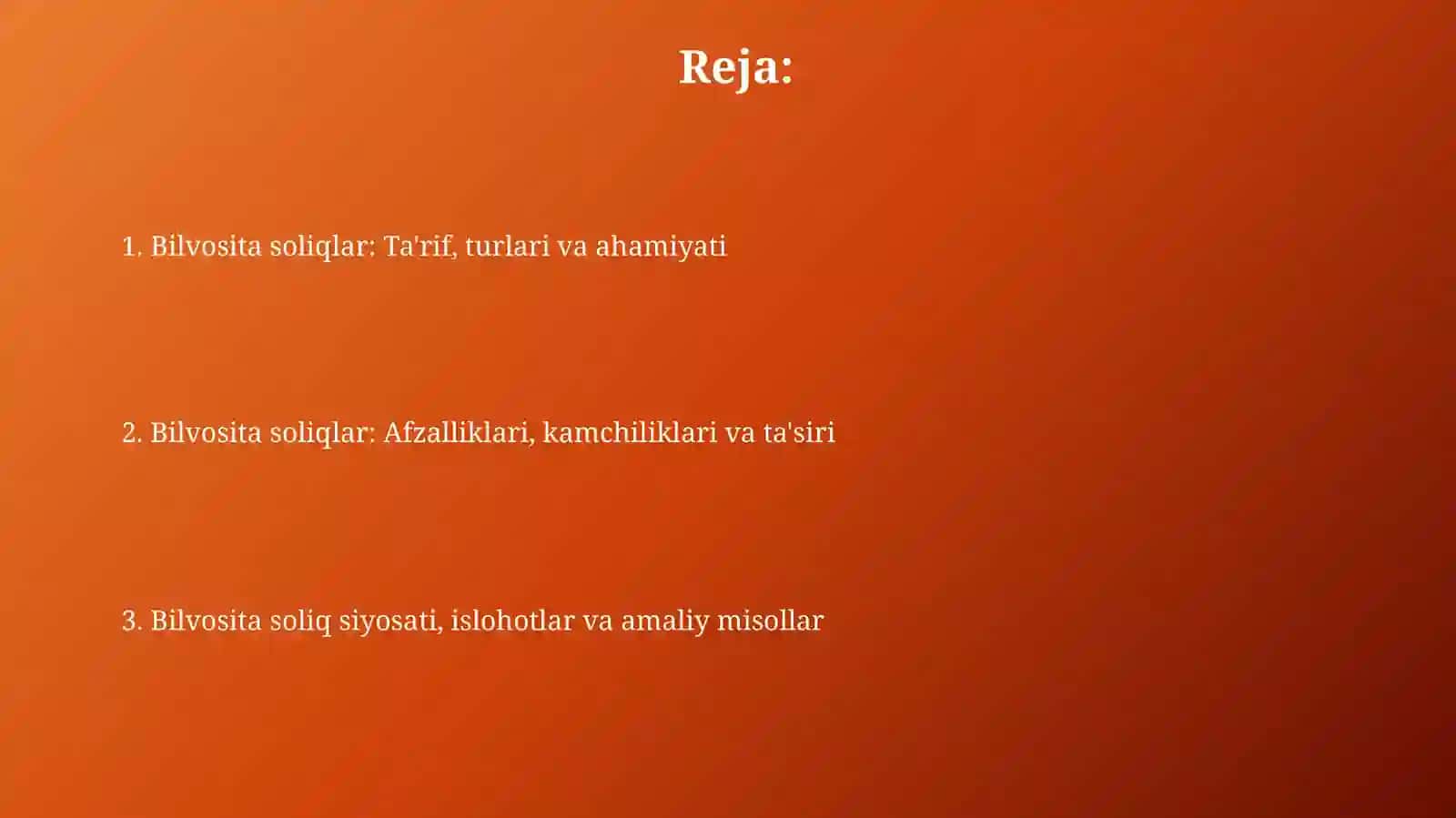 Bevosita soliqlar va ularning xususiyatlari 2