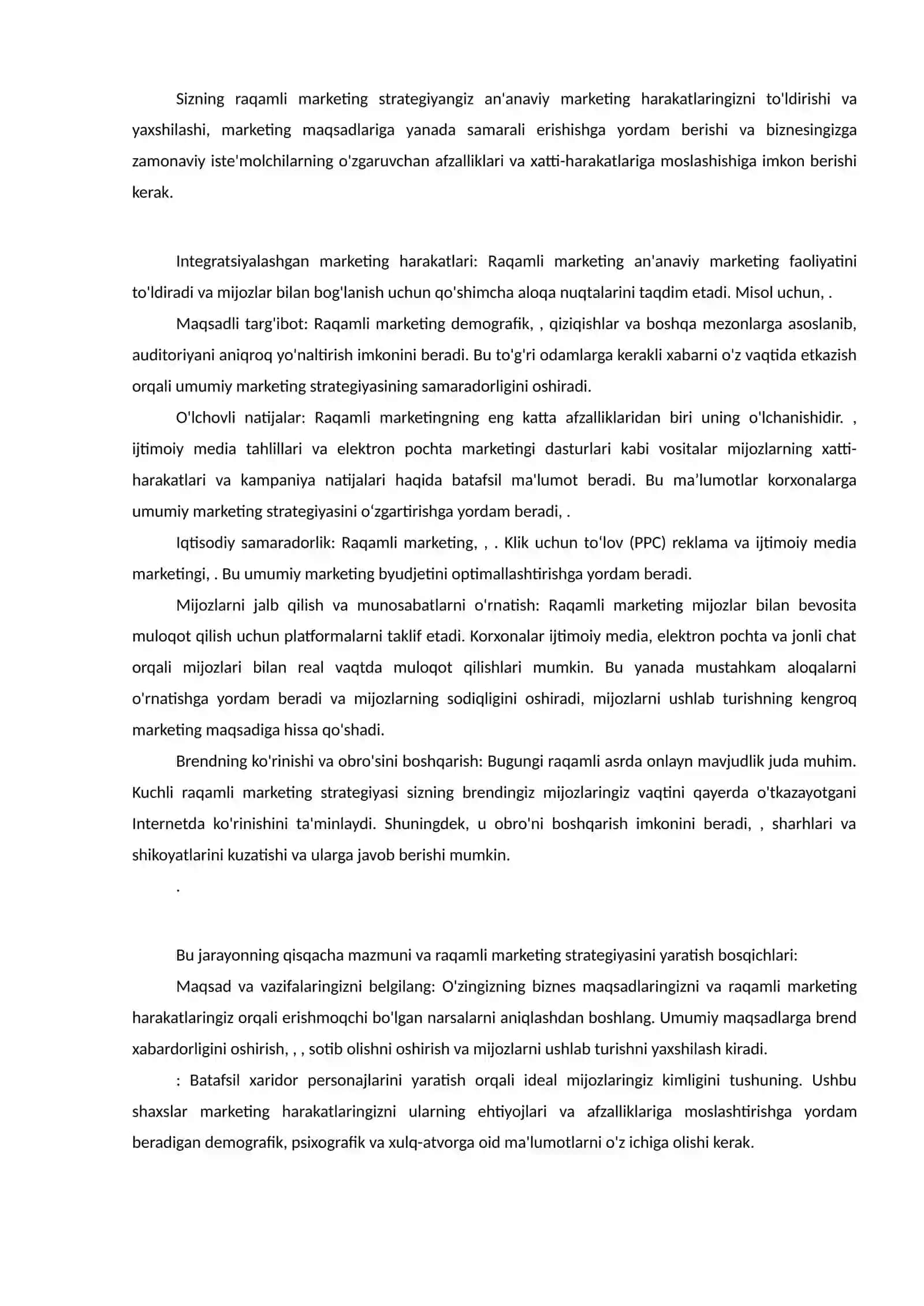 Raqamli marketing strategiyalari 2