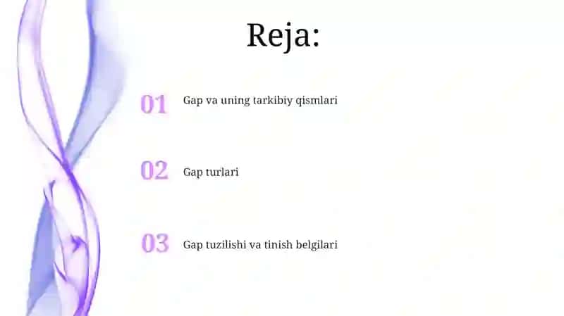 Sintaksis. Gap va uning boʻlaklari 2