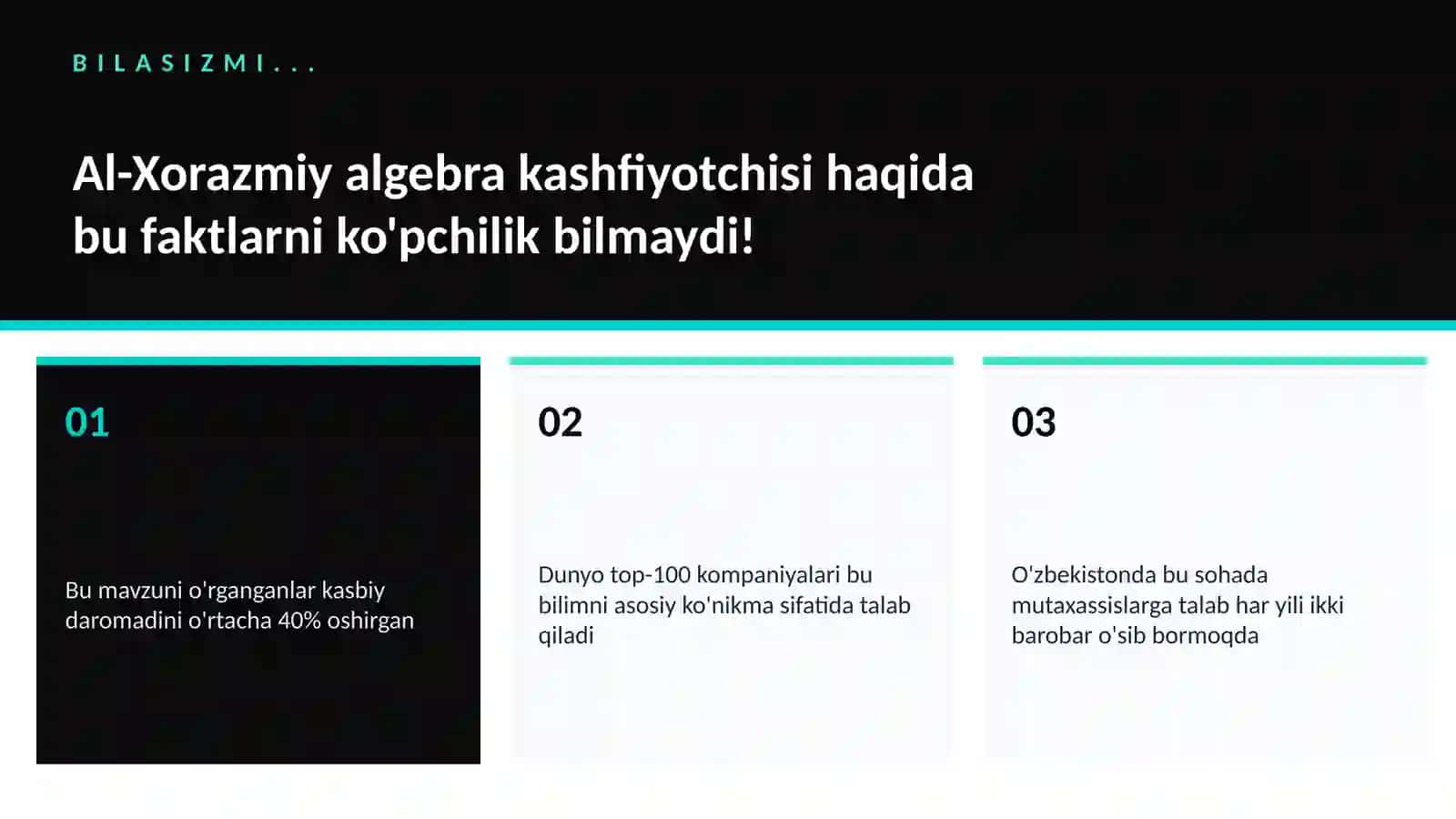 Al-Xorazmiy algebra kashfiyotchisi 2