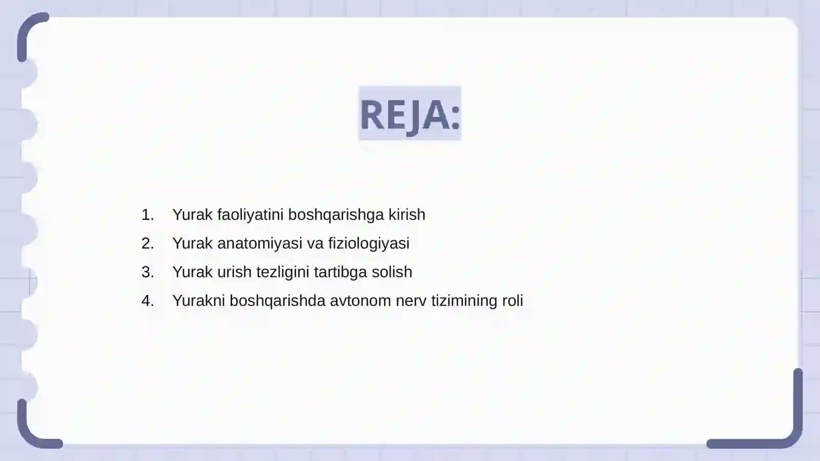 Yurak faoliyatini boshqarilishini oʻziga xosligi 2
