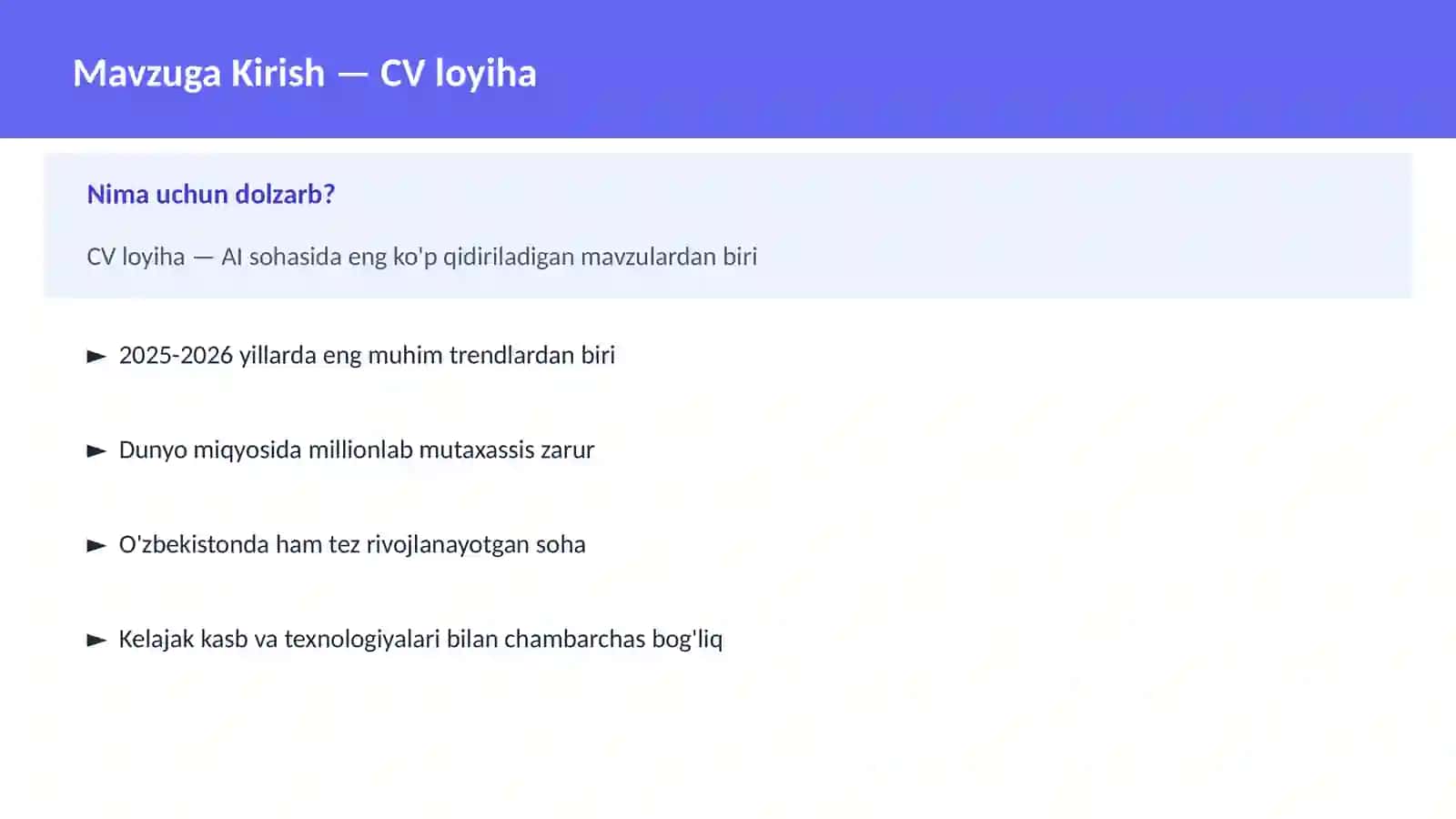 CV loyiha 2