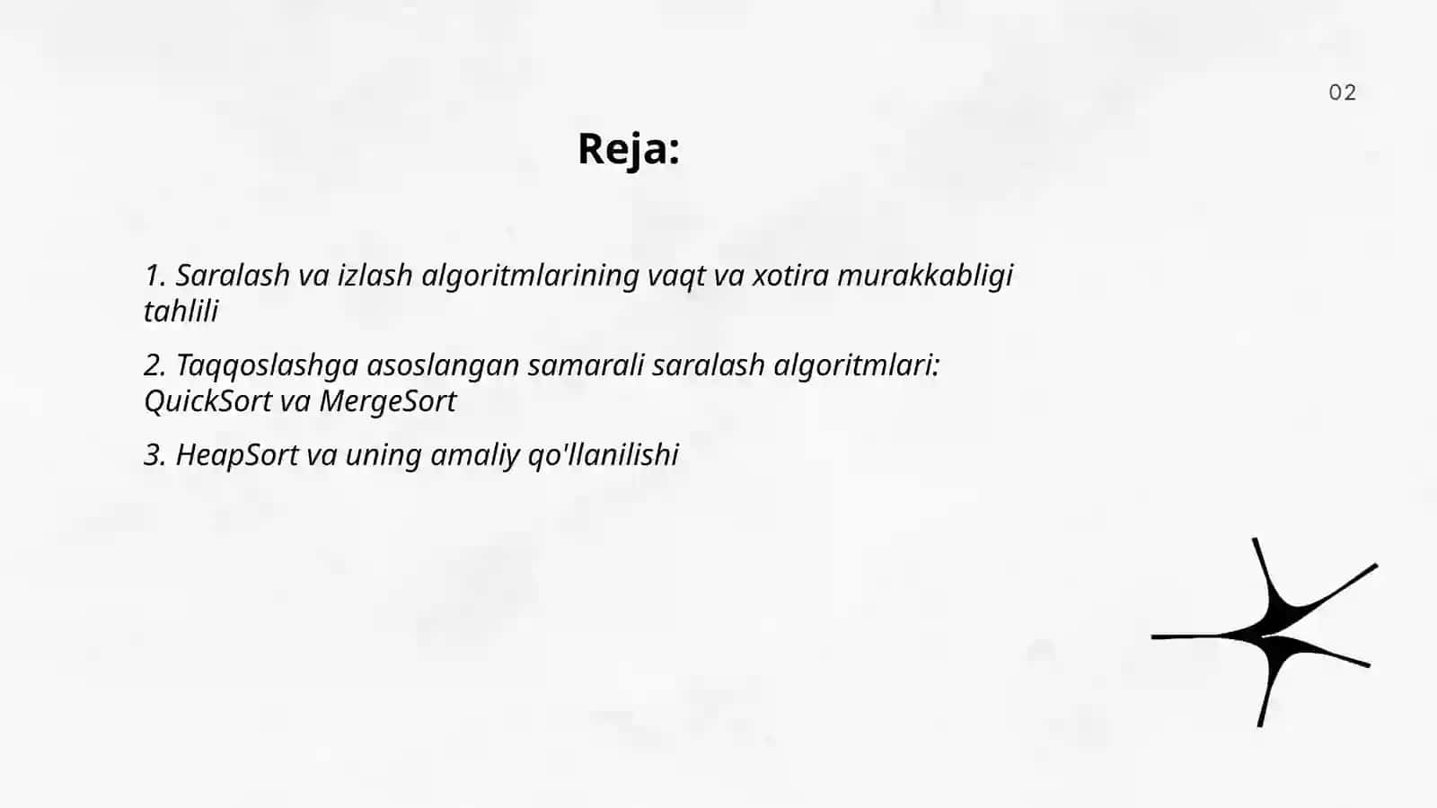Saralash va izlashning samarali algoritmi 2