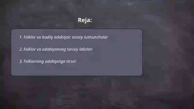 Folklor va badiiy adabiyot 2