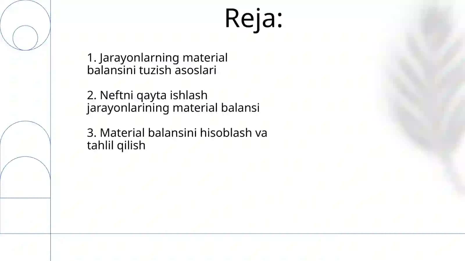 Neftni qayta ishlash texnologiyasi jarayonlarining material balansini tuzish 2