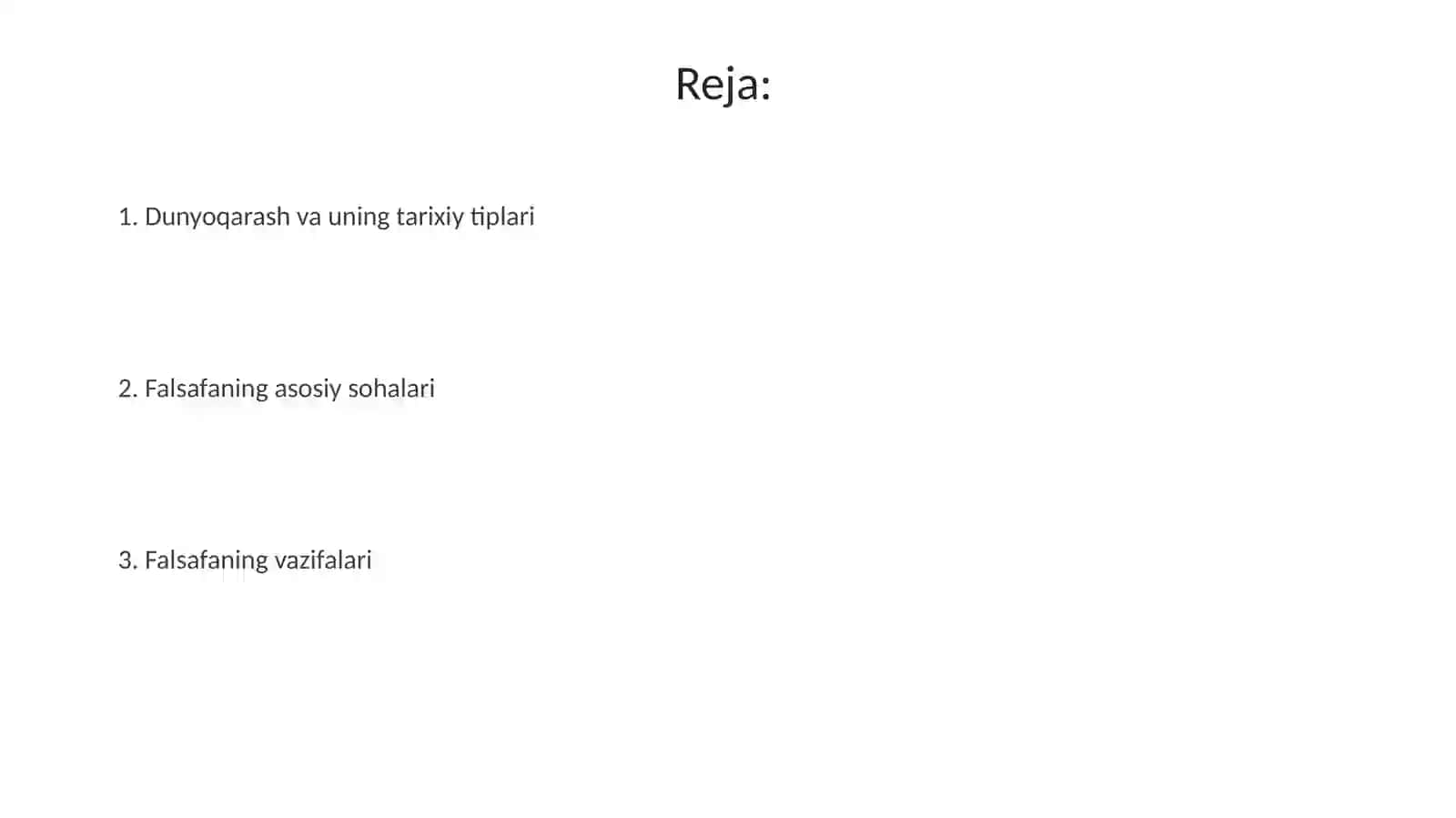 Dunyoqarash va uning tarixiy tiplari.Falsafaningsohalarivafunksiyalari 2