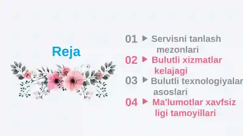Bulutlitexnologiyalardan servisidan foydalanish 2