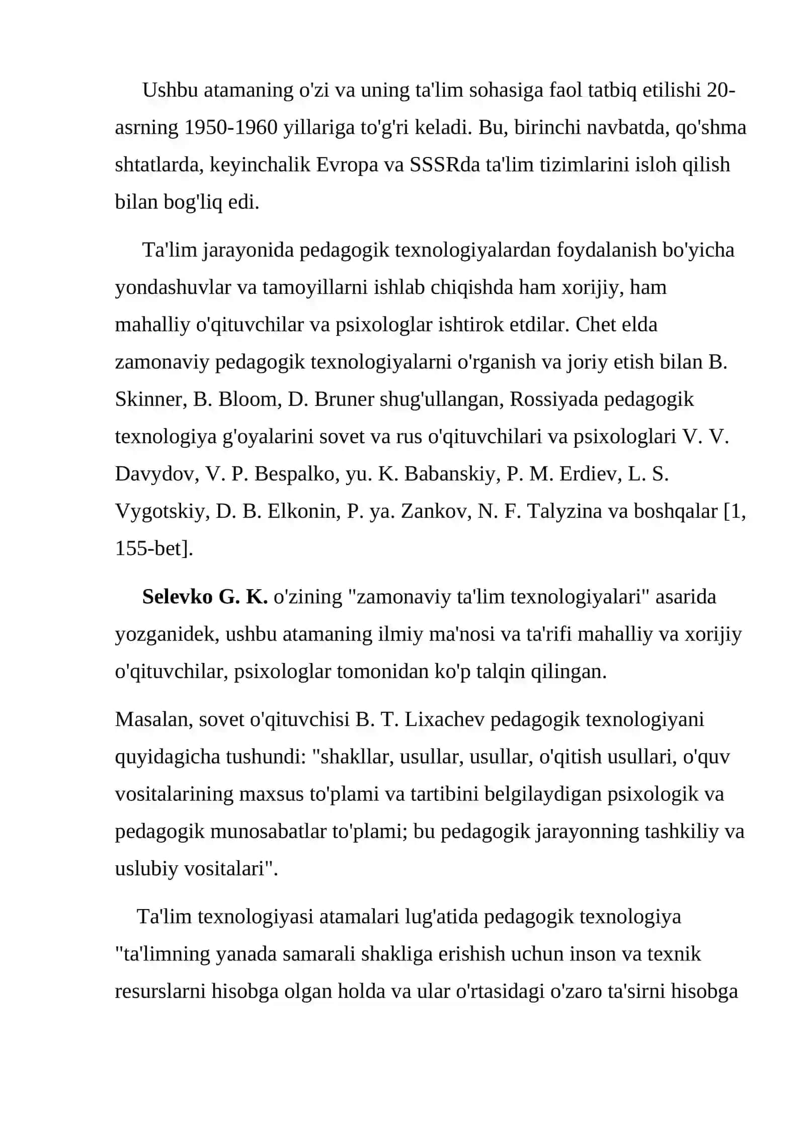 Pedagogik texnologiyalar ko’p o’lchovli tushuncha sifatida 2