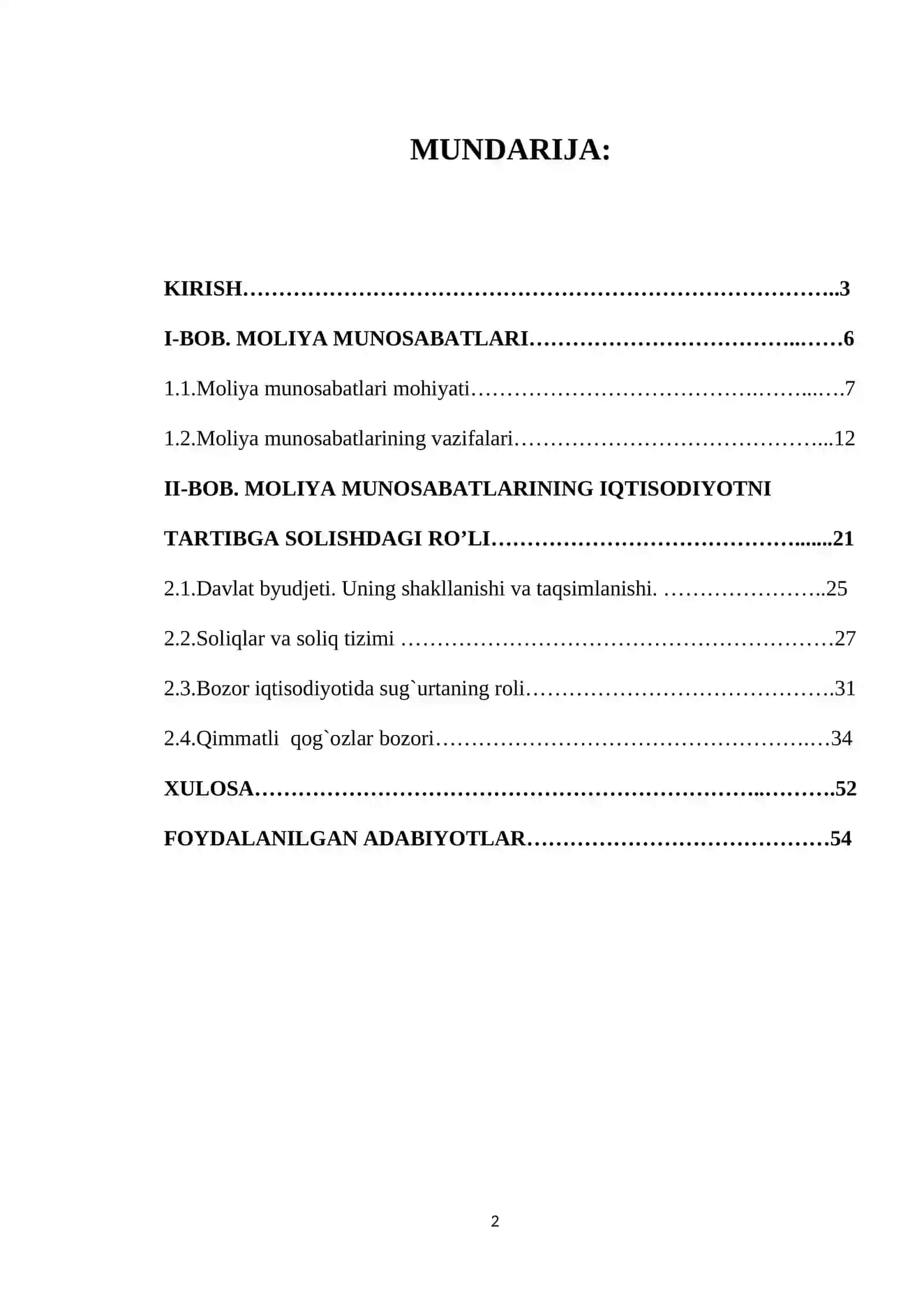 Moliyaning mohiyati va vazifalari 2