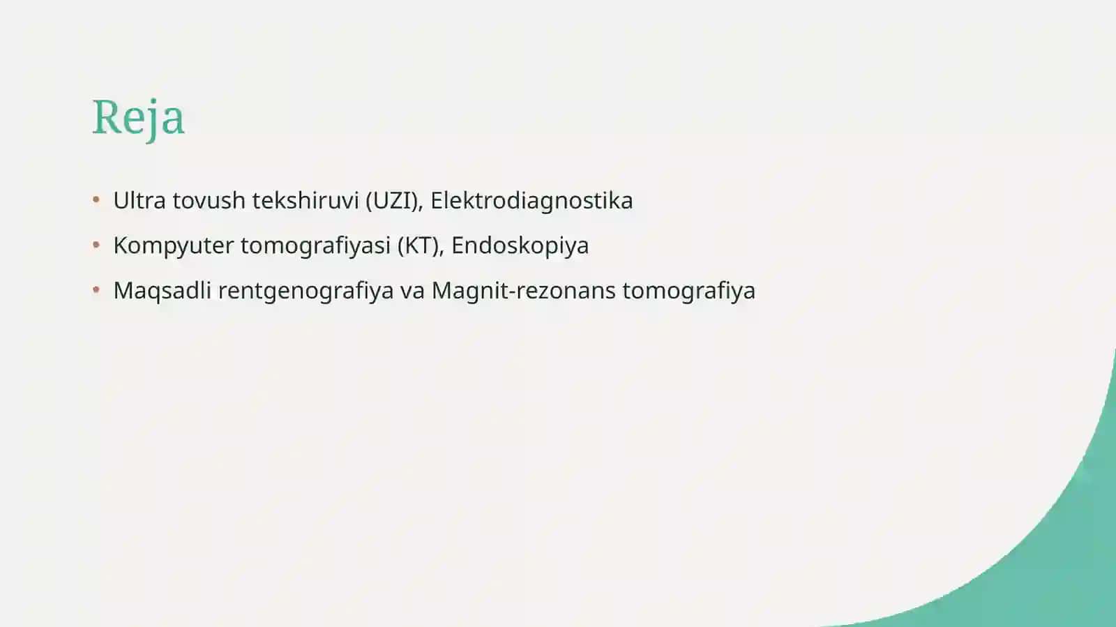 Xirurgik bemorlarni zamonaviy diagnostik tekshirish usullari va xillari 2