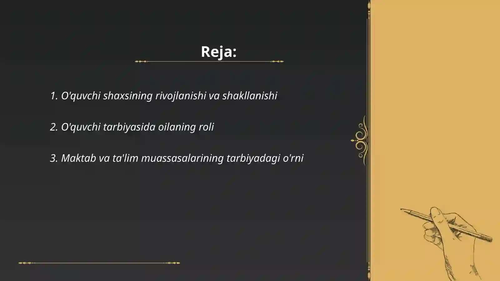 O'quvchi shaxsi tarbiyaning obyekti va subyekti sifatida 2