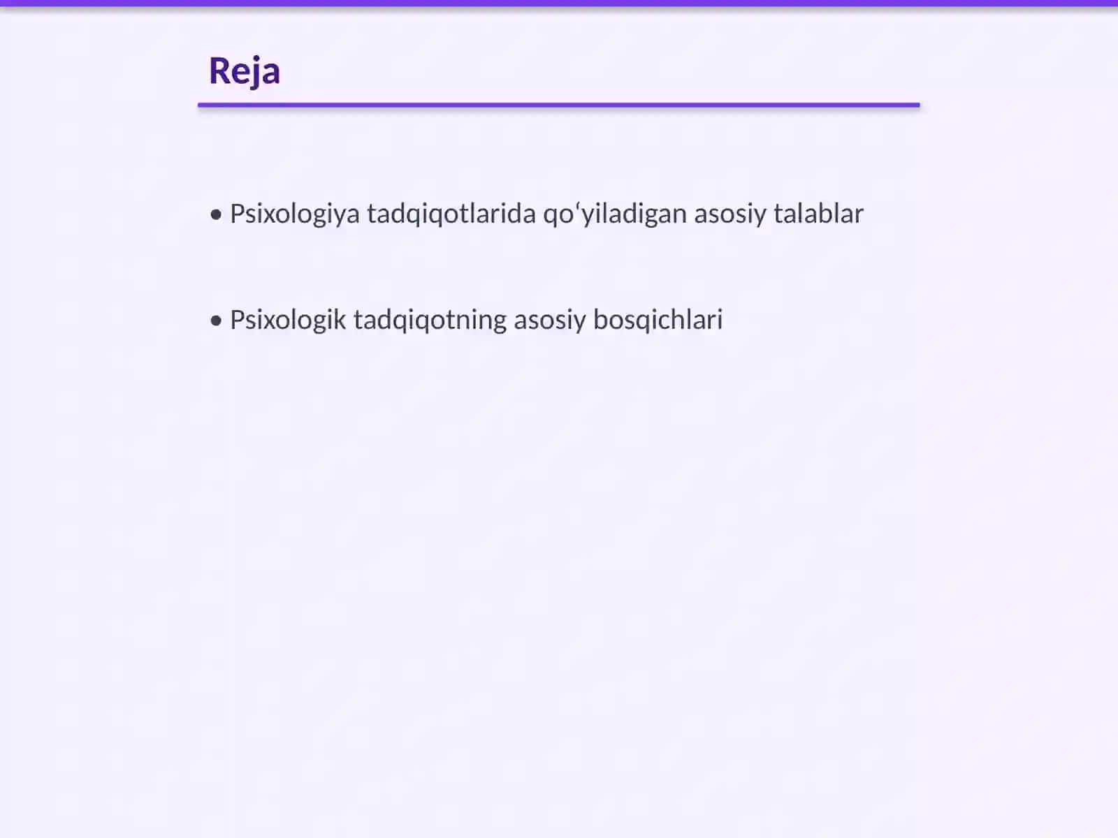 Psixologiya tadqiqotlari: maqsad va vazifalar 2
