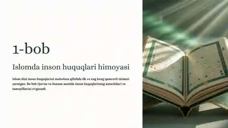 Islomda inson huquqlari himoyasi 2