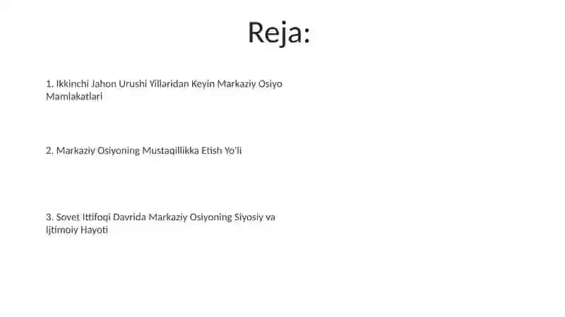 Ikkinchi Jahon Urushi Yillaridan Keyin Markaziy Osiyo Mamlakatlari 2