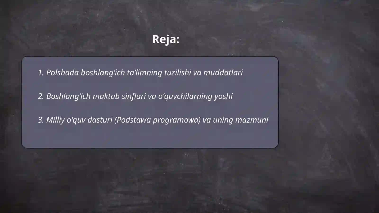 Polshada boshlangʻich taʼlim tizimi 2