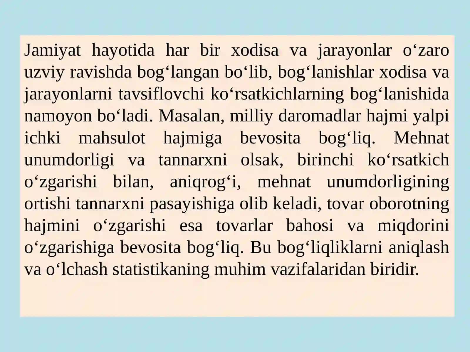 KORRELYATSION VA REGRESSION TAHLIL 2