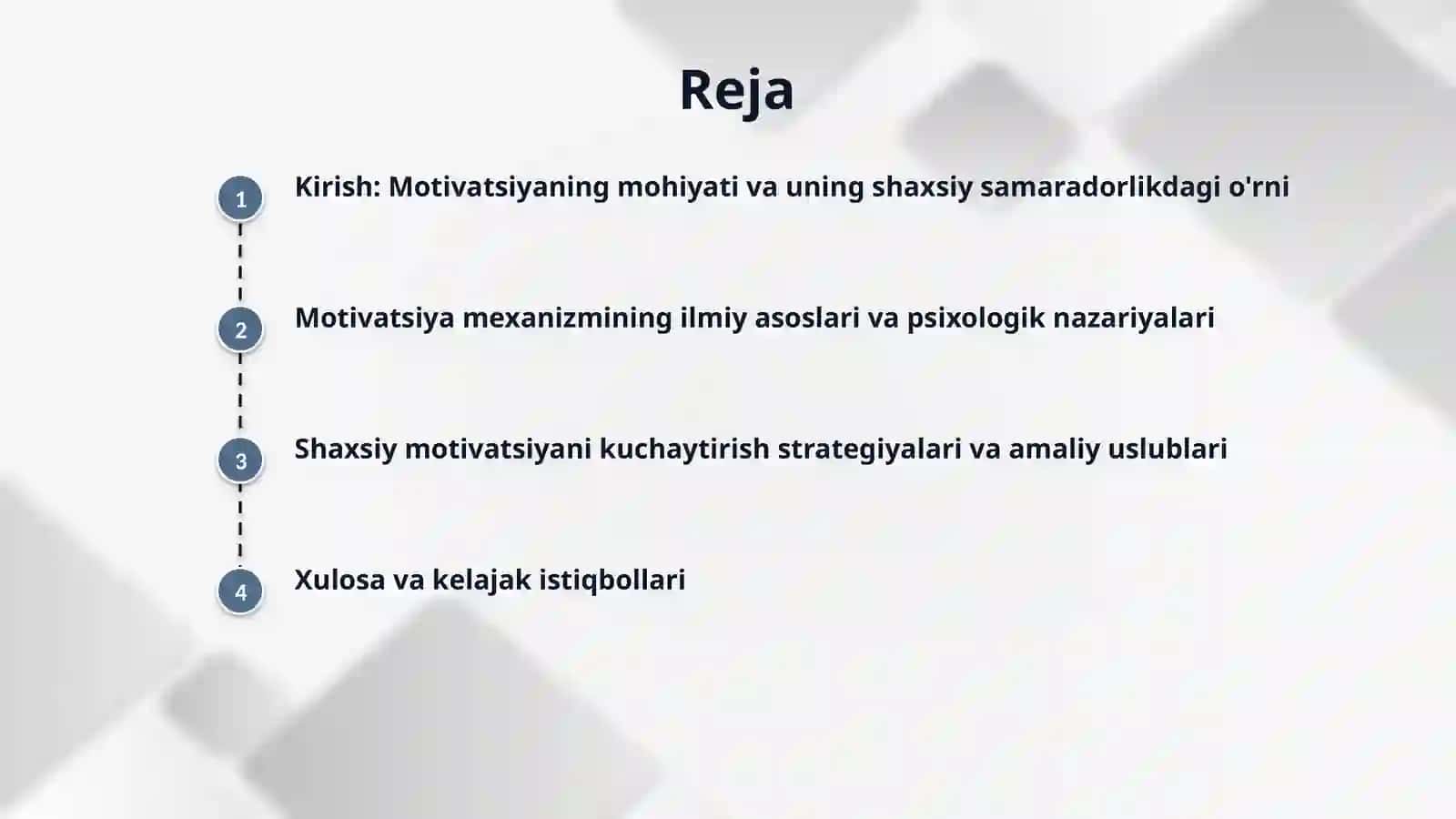 Personalni motivatsiya qilishning mexanizmini ishlab chqarish 2