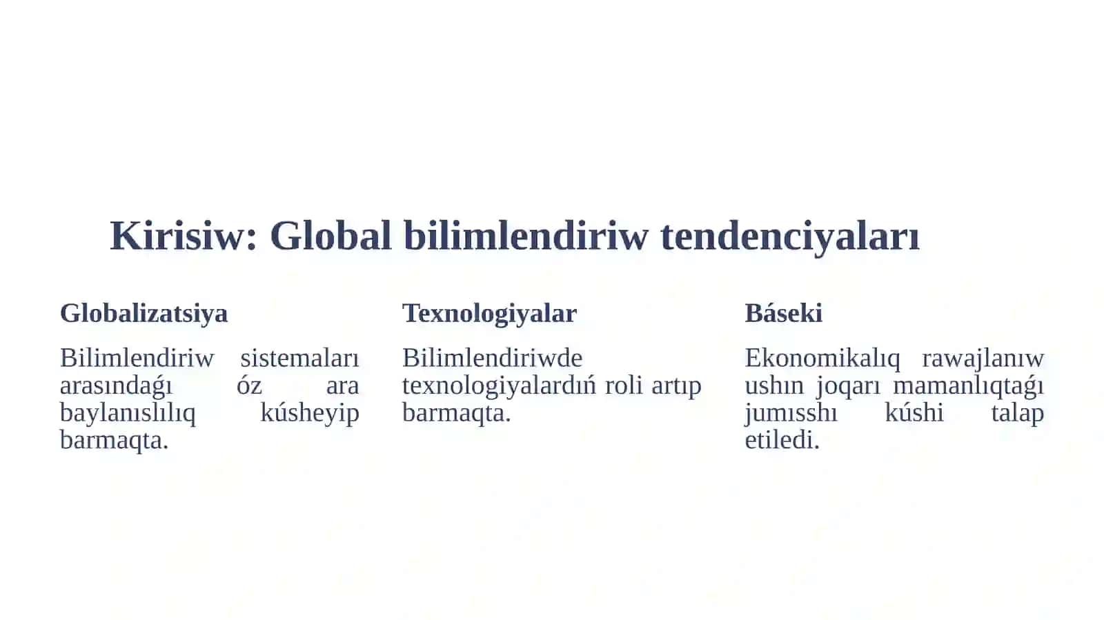 Zamanagóy bilimlendiriwde sırt el tájiriybeleri 2