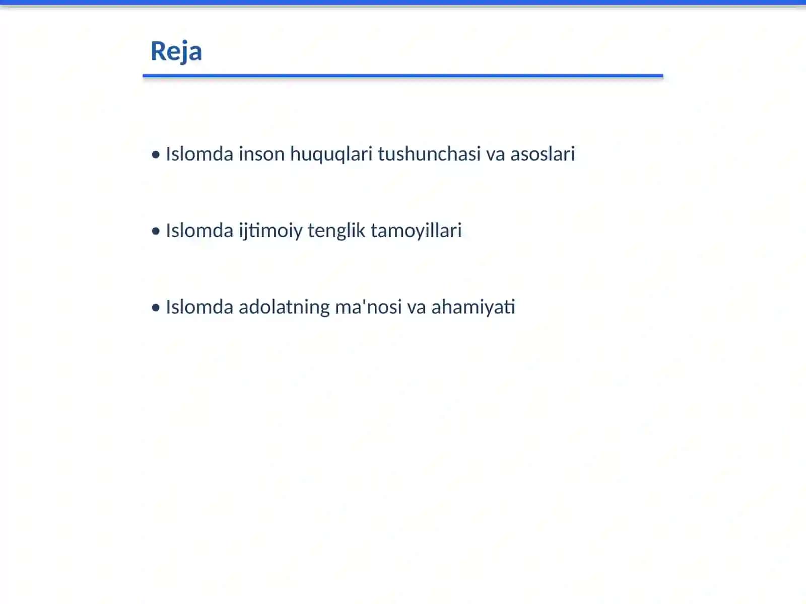 Islomda inson huquqlari himoyasi, ijtimoiy tenglik, adolat va tolerantlik 2