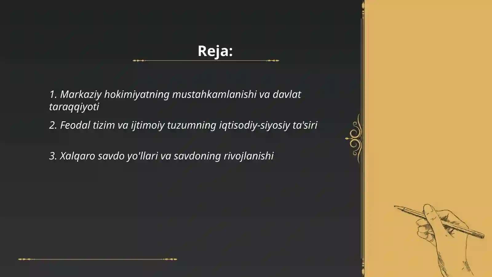 Ravojlangan o'rta asr davlatlari taraqqiyoti va tanazzuli sabablari 2