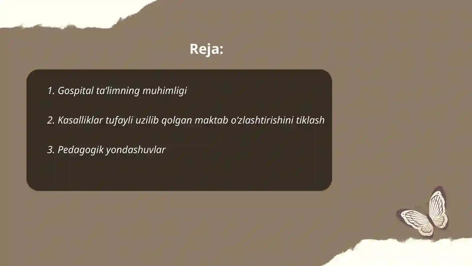 Uzoq davom etuvchi kasalliklari bo‘lgan bolalar uchun gospital ta’limni keng ta’limiy amaliyotga joriy etish algoritmlari 2