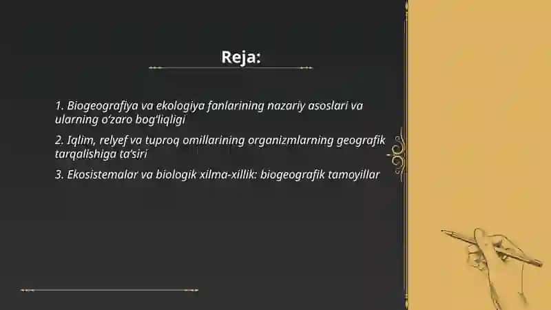 Biogeografiya va Ekologiya Fanlari 2
