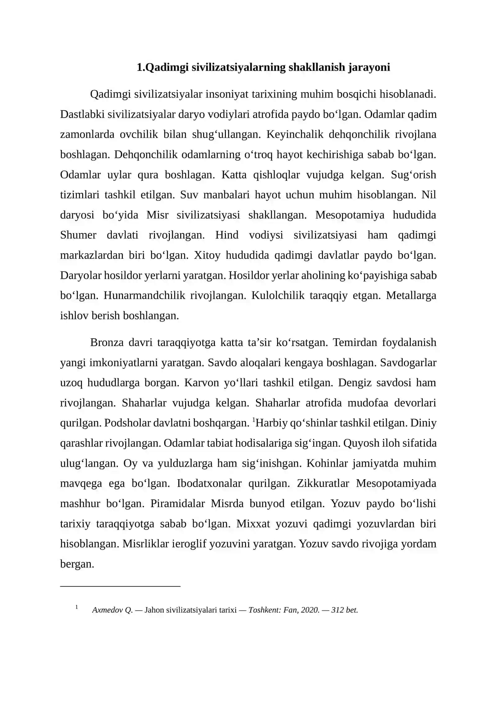 Ilk sivilizatsiyalar mafkurasi 2