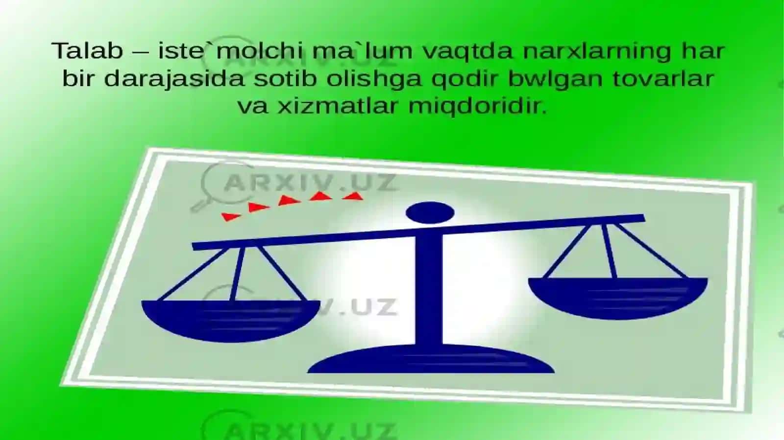 Talab va taklif 2