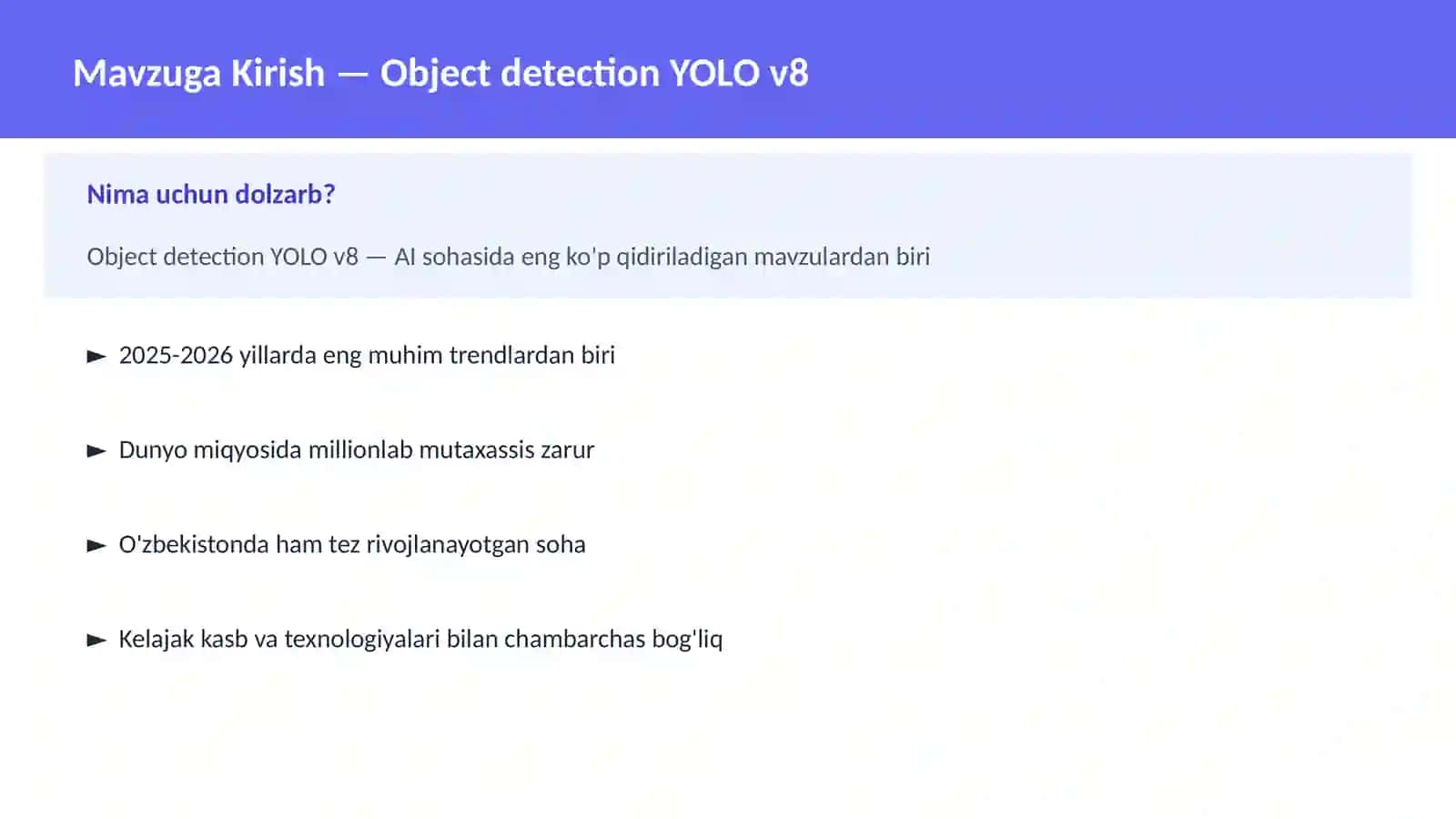 Object detection YOLO v8 2