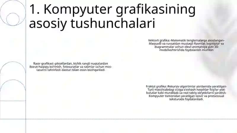 Kompyuter Grafikasinining Asosiy Tushunchalari 2
