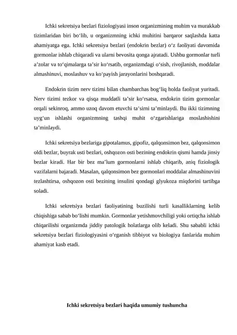 Ichki sekretsiya bezlari fiziologiyasi 2