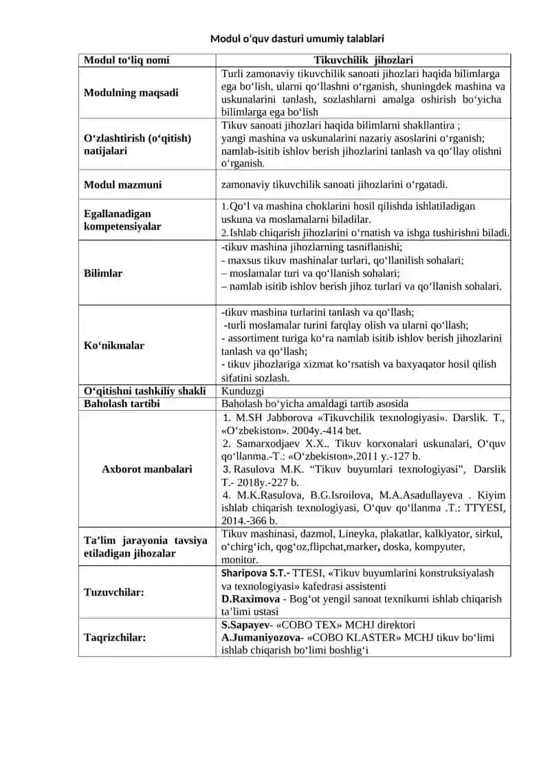 Yengil Sanoat Buyumlari Konstruksiyasi va Texologiyasi 2