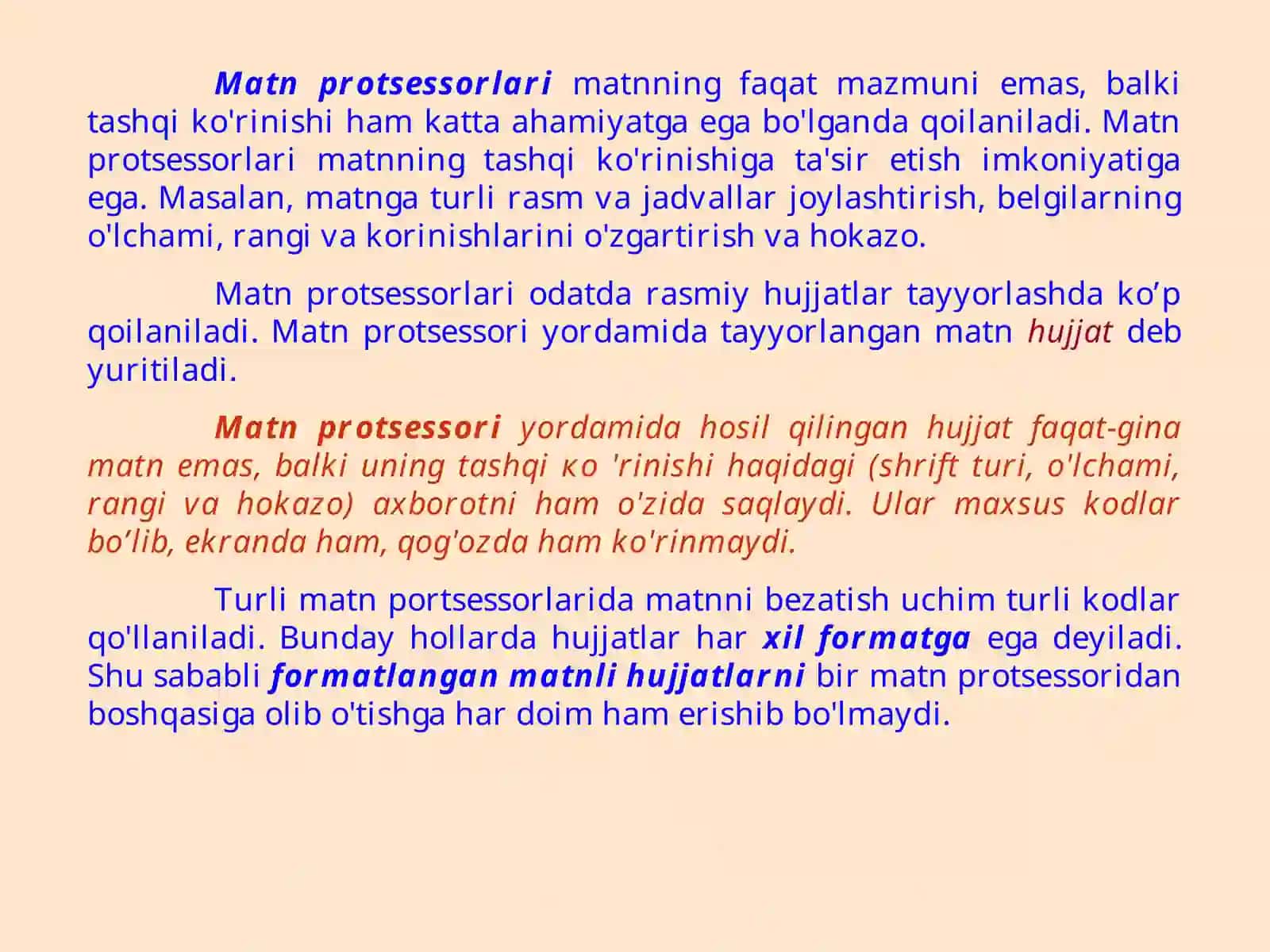 Matn Protsessorlari 2