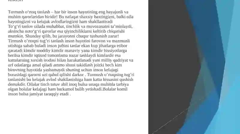 Turmush O’rtoq tanlash nazariyalari haqida umumiy tushuncha 2