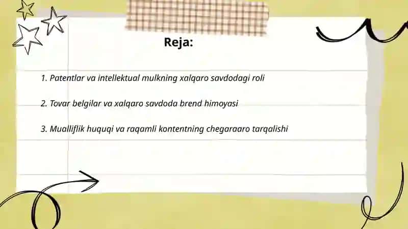 Intellektual mulkning xalqaro savdosi 2