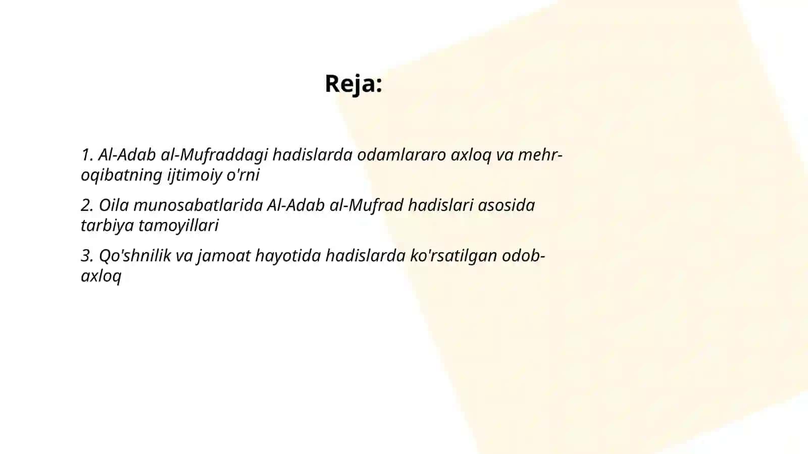Al-Adab al-Mufrat Hadislari Mazmunini Ijtimoiy Hayotdagi Orn 2