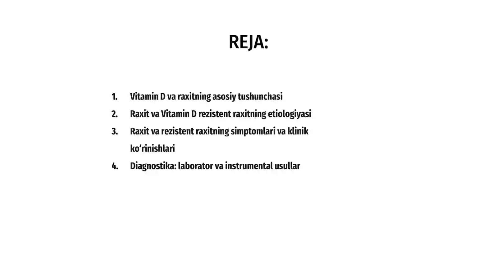 Vitamin D ga bog‘liq raxit va Vitamin D rezistent raxit etiopatogenezi 2