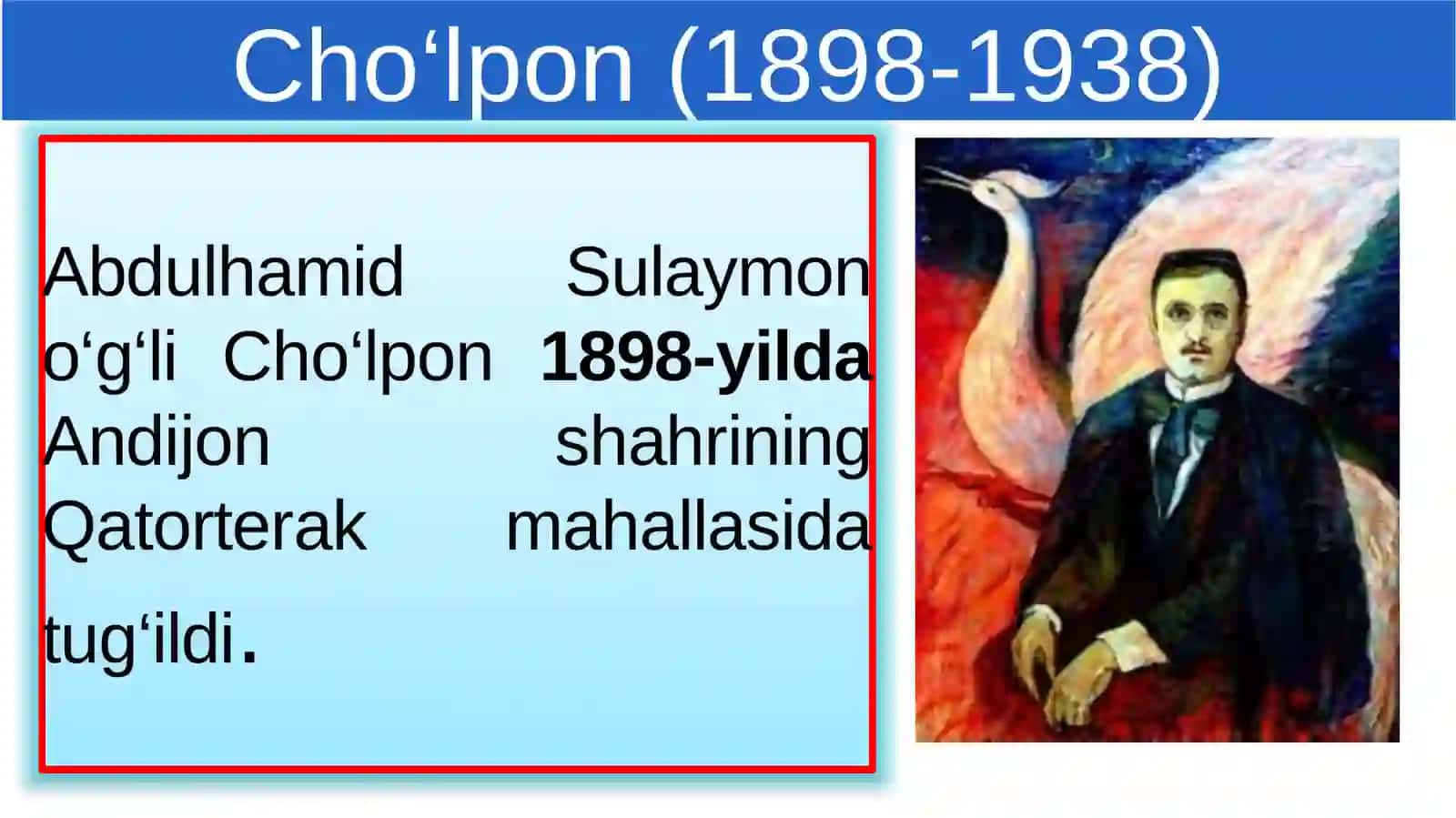 Abdulhamid Cho‘lpon.Hayotivaijodi 2